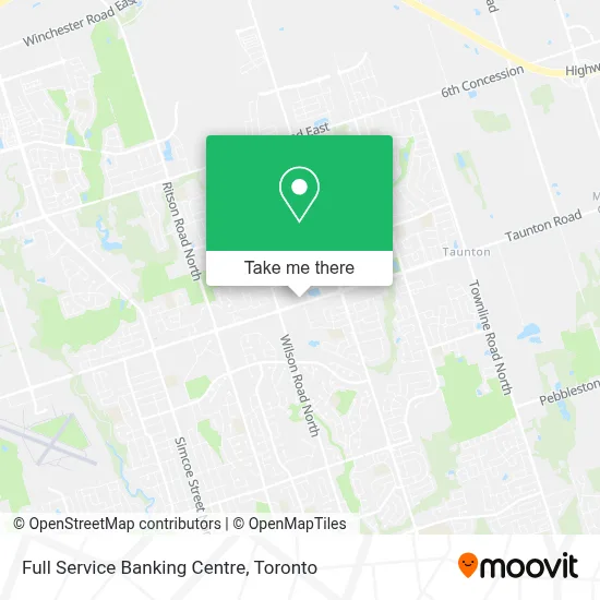 Full Service Banking Centre map