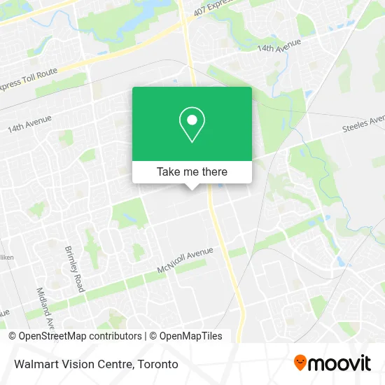 Walmart Vision Centre map