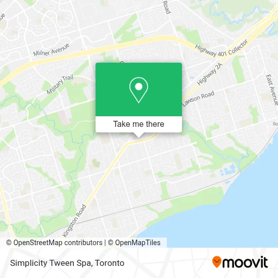 Simplicity Tween Spa map
