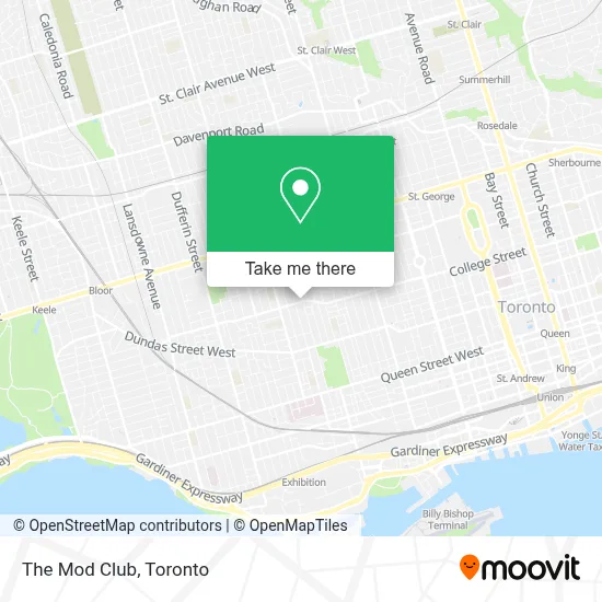 The Mod Club map