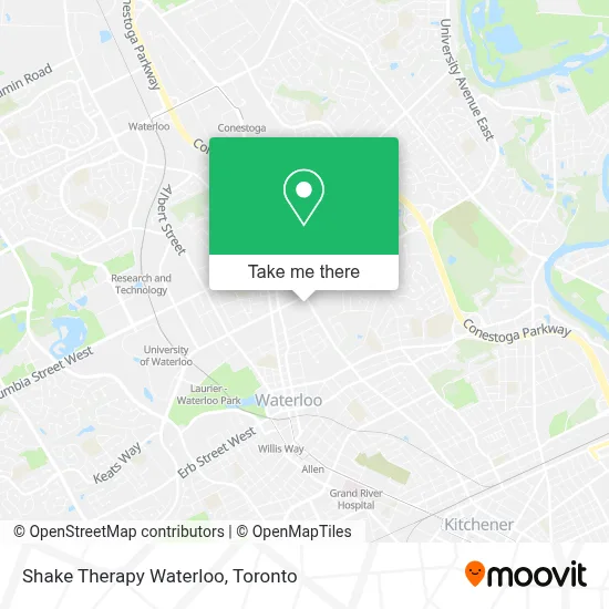Shake Therapy Waterloo map