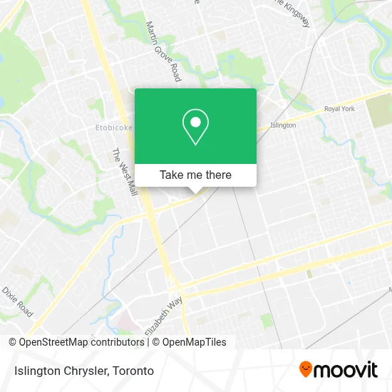 Islington Chrysler map