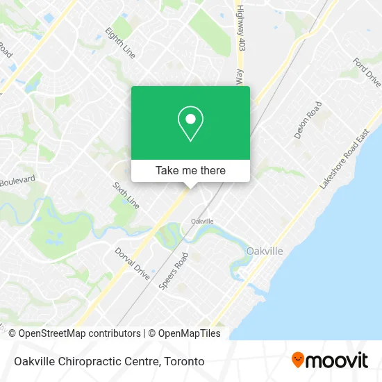 Oakville Chiropractic Centre map