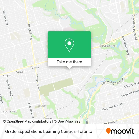 Grade Expectations Learning Centres map