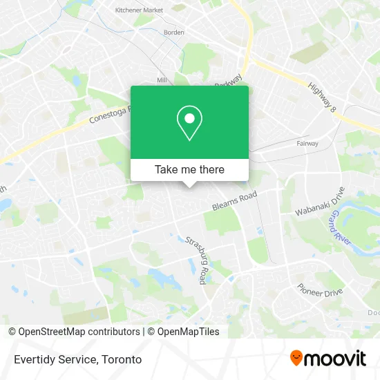 Evertidy Service map