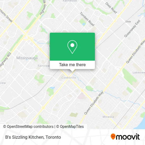 B's Sizzling Kitchen map