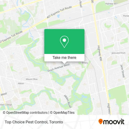 Top Choice Pest Control map