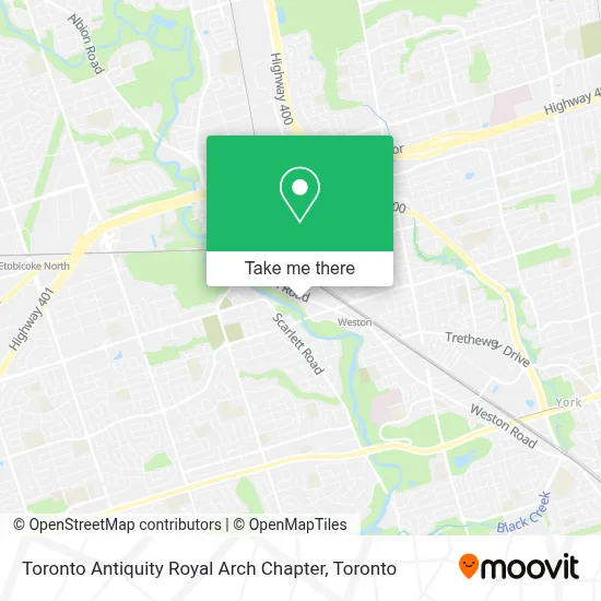 Toronto Antiquity Royal Arch Chapter map
