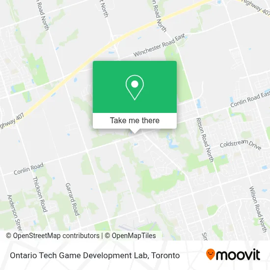 Ontario Tech Game Development Lab plan