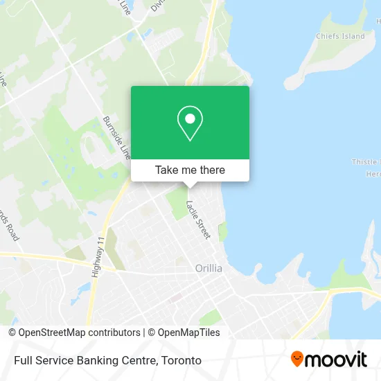 Full Service Banking Centre map