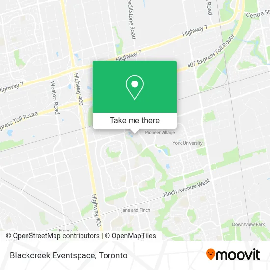Blackcreek Eventspace map
