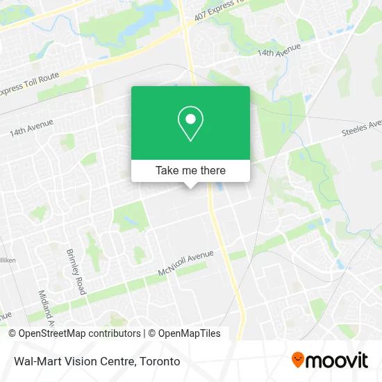 Wal-Mart Vision Centre map