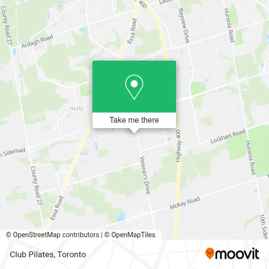 Club Pilates map