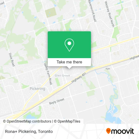 Rona+ Pickering map