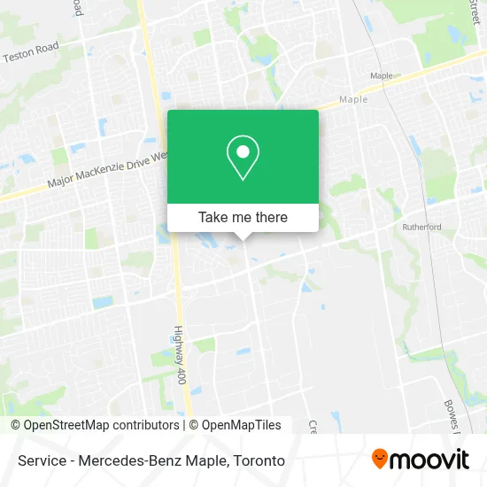 Service - Mercedes-Benz Maple map