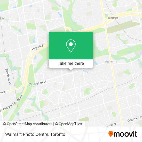 Walmart Photo Centre map