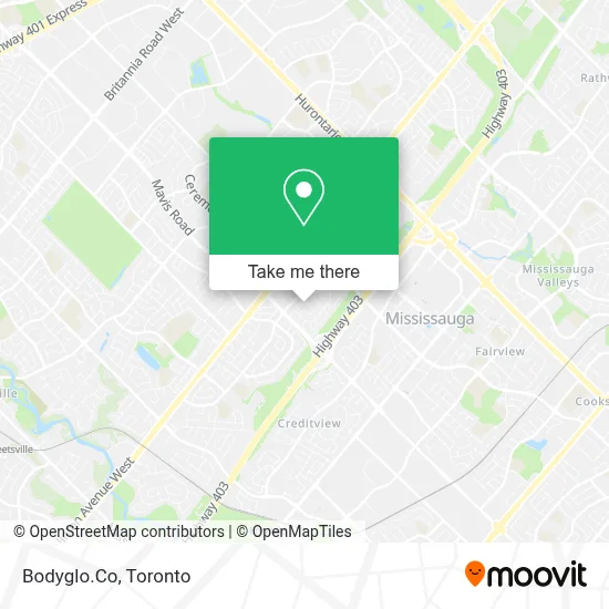 Bodyglo.Co map