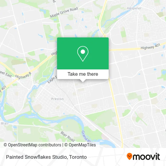 Painted Snowflakes Studio map
