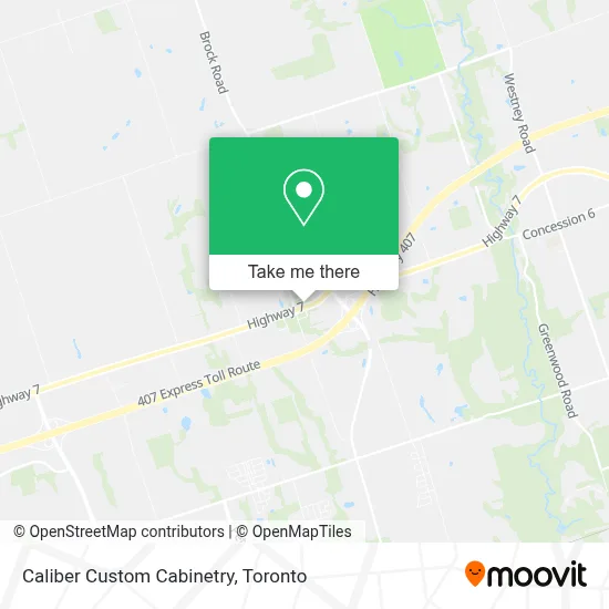Caliber Custom Cabinetry map