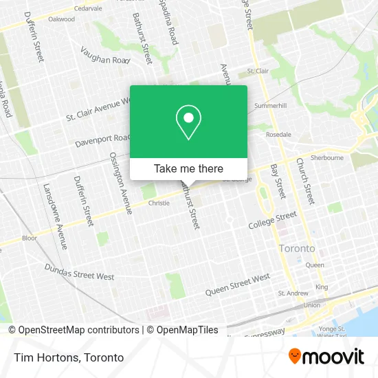 Tim Hortons map