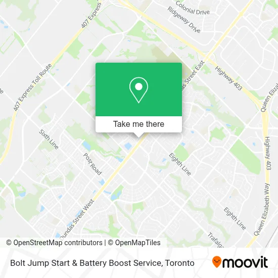 Bolt Jump Start & Battery Boost Service map