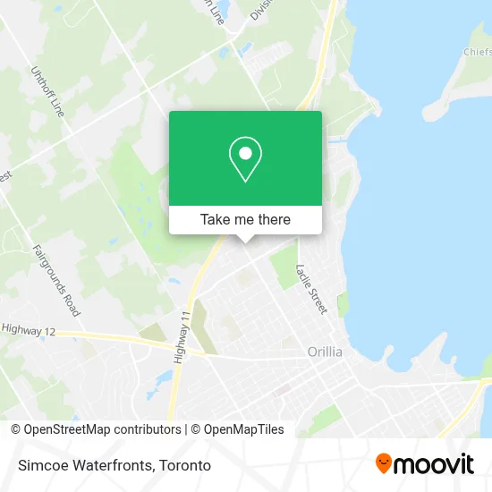Simcoe Waterfronts map