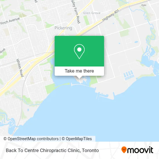 Back To Centre Chiropractic Clinic map