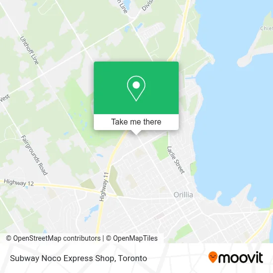 Subway Noco Express Shop map