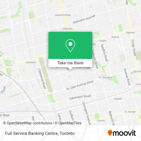 Full Service Banking Centre map
