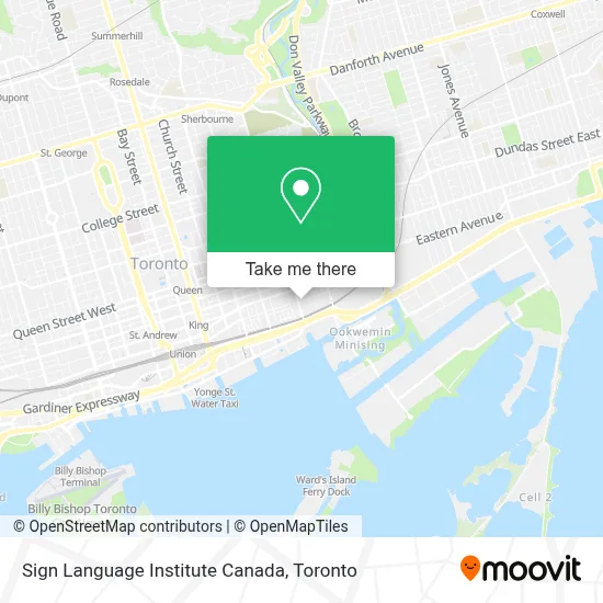 Sign Language Institute Canada map