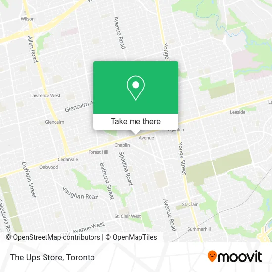 The Ups Store map