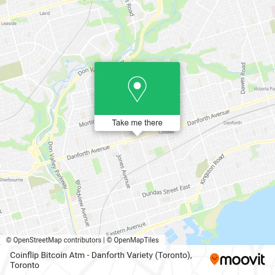 Coinflip Bitcoin Atm - Danforth Variety (Toronto) map