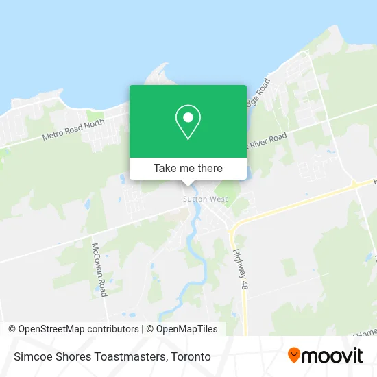 Simcoe Shores Toastmasters map