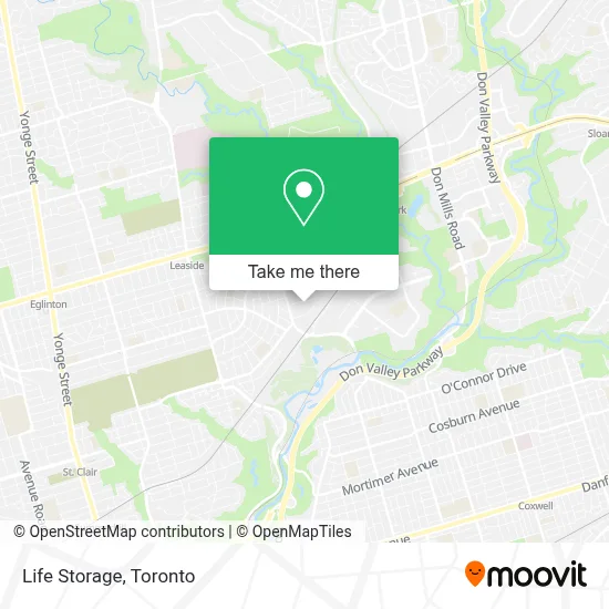 Life Storage map