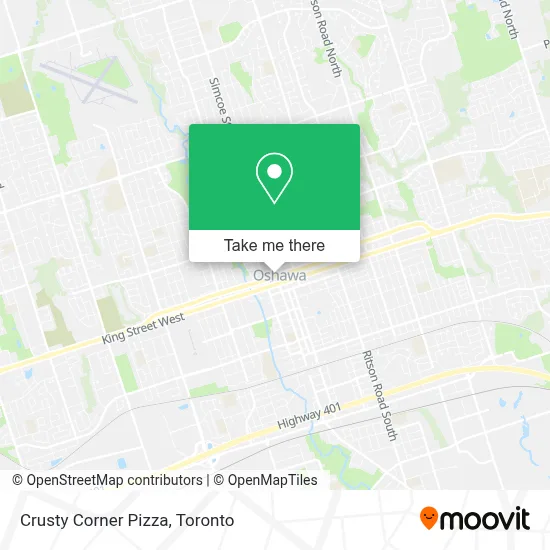Crusty Corner Pizza map