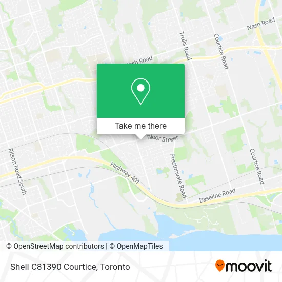 Shell C81390 Courtice map