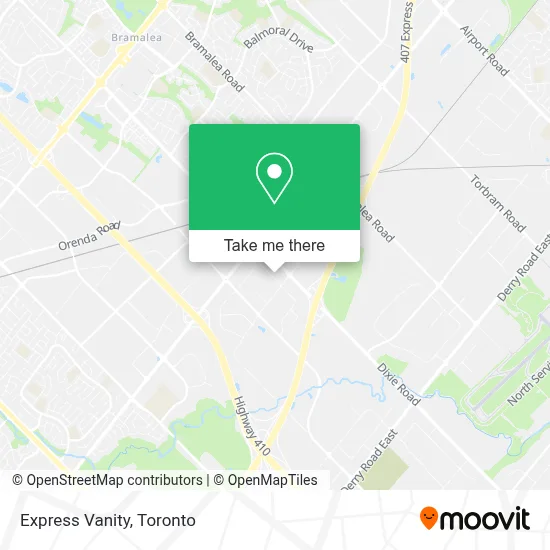 Express Vanity map