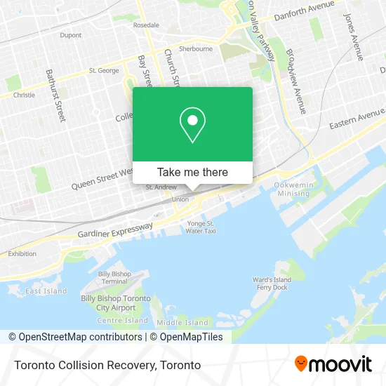 Toronto Collision Recovery map
