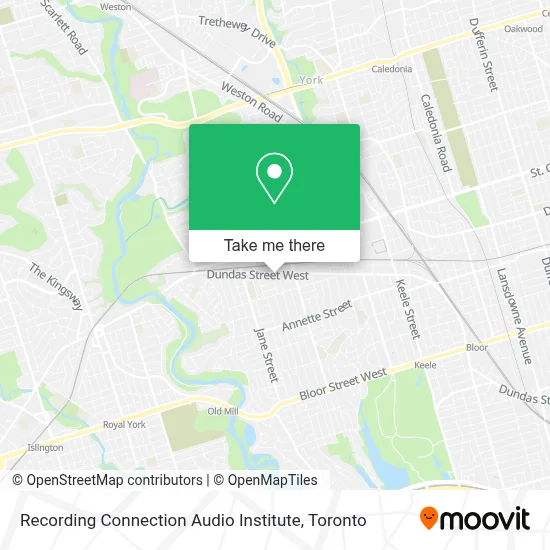 Recording Connection Audio Institute map