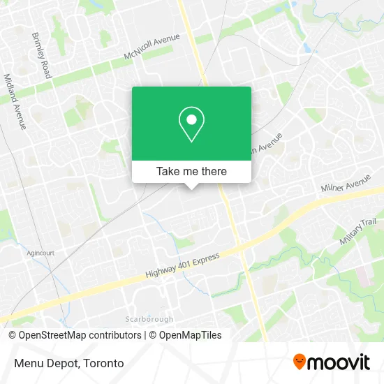 Menu Depot map