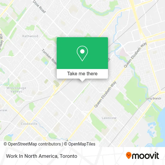 Work In North America map