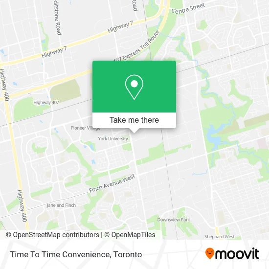 Time To Time Convenience map