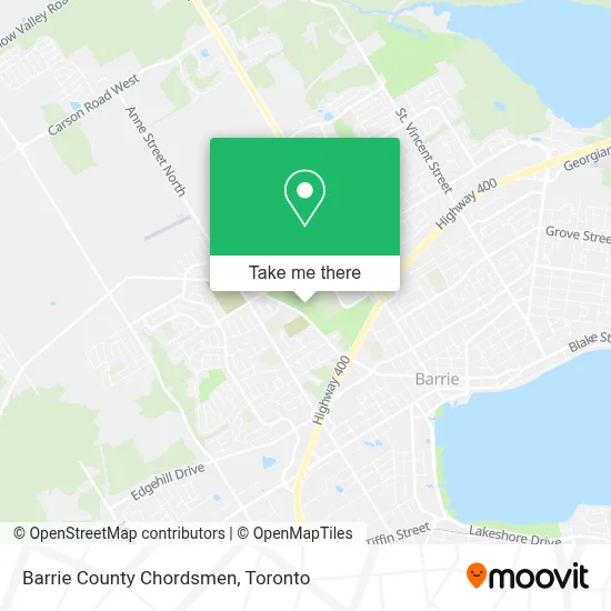 Barrie County Chordsmen map
