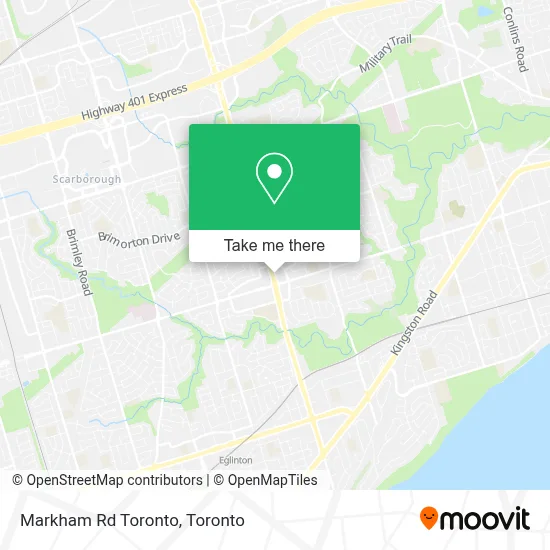 Markham Rd Toronto map