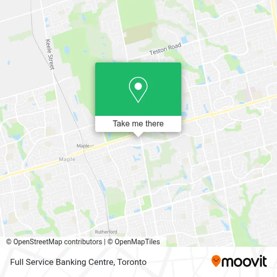 Full Service Banking Centre map