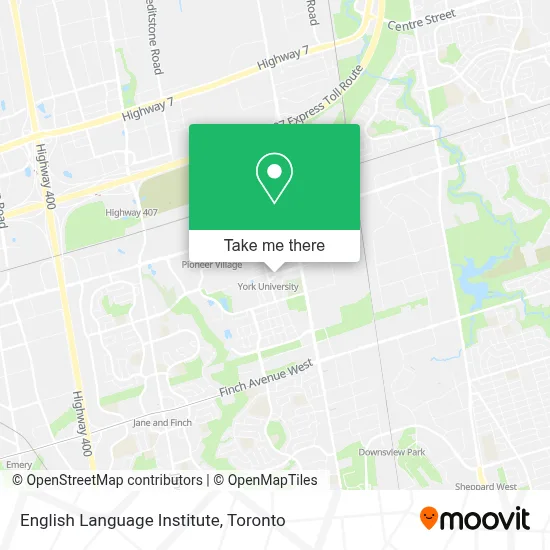 English Language Institute map