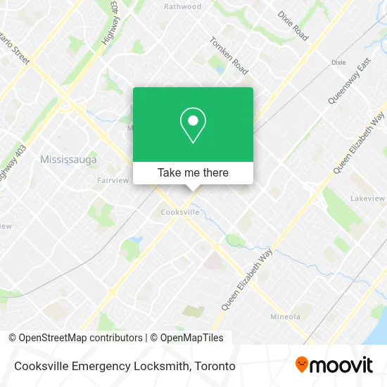 Cooksville Emergency Locksmith map