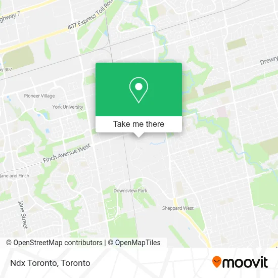 Ndx Toronto map