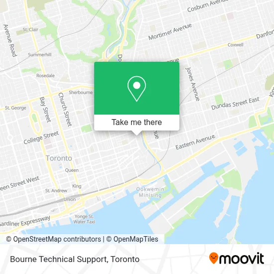Bourne Technical Support map