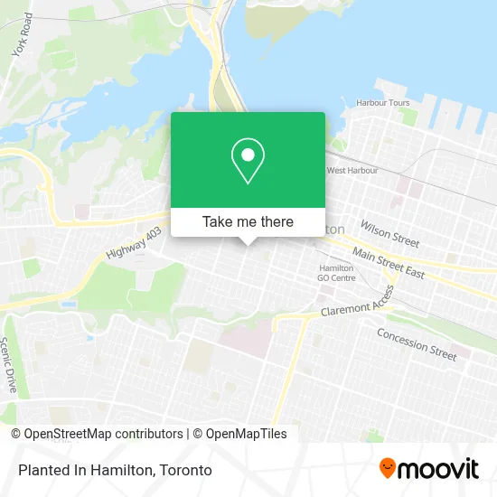 Planted In Hamilton map